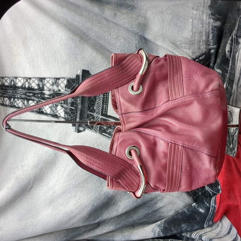 B. Makowski purple leather bag